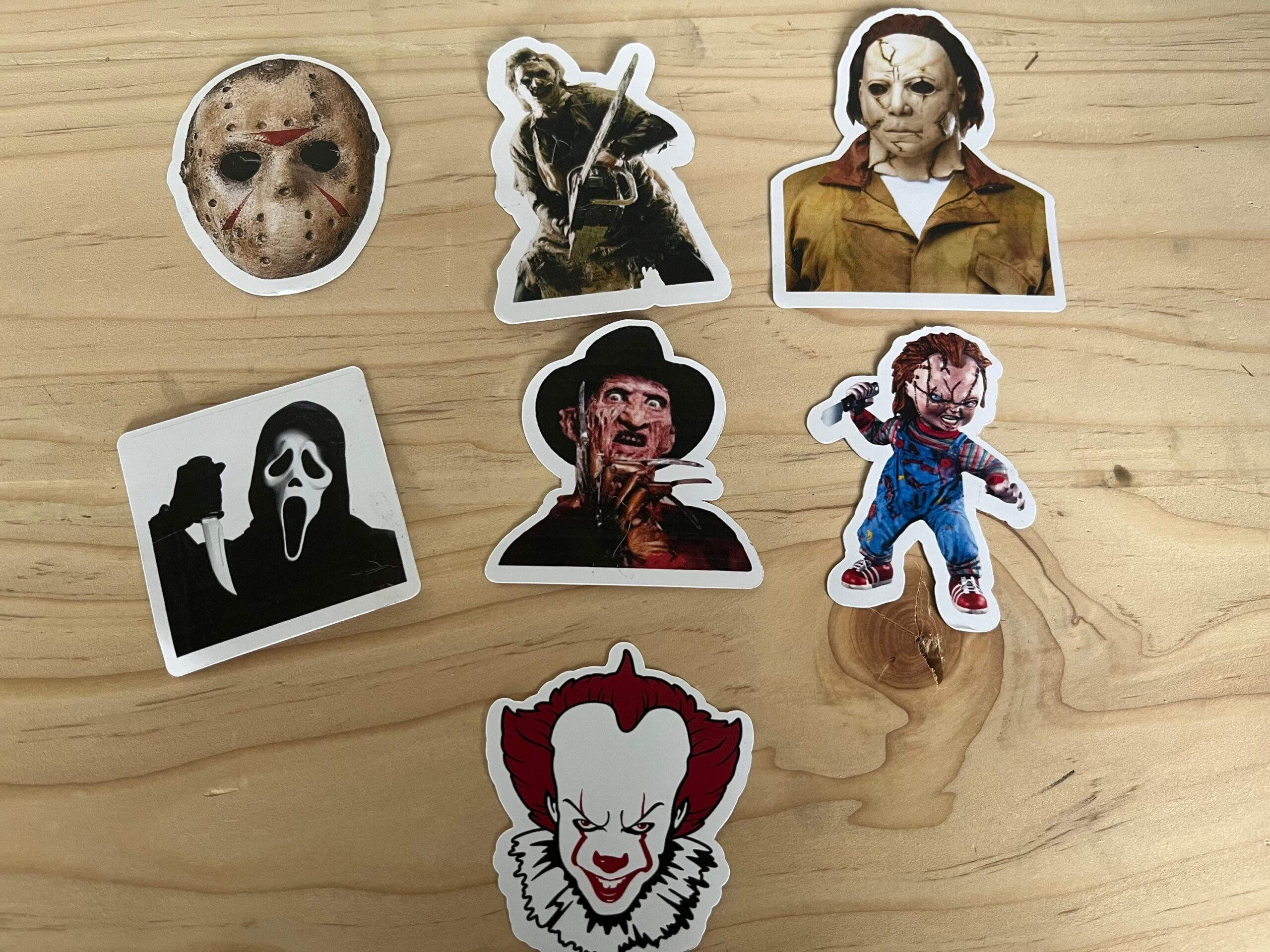 Slasher film Halloween stickers