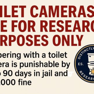 Funny Bathroom Sticker - Toilet Cameras for Research Purposes