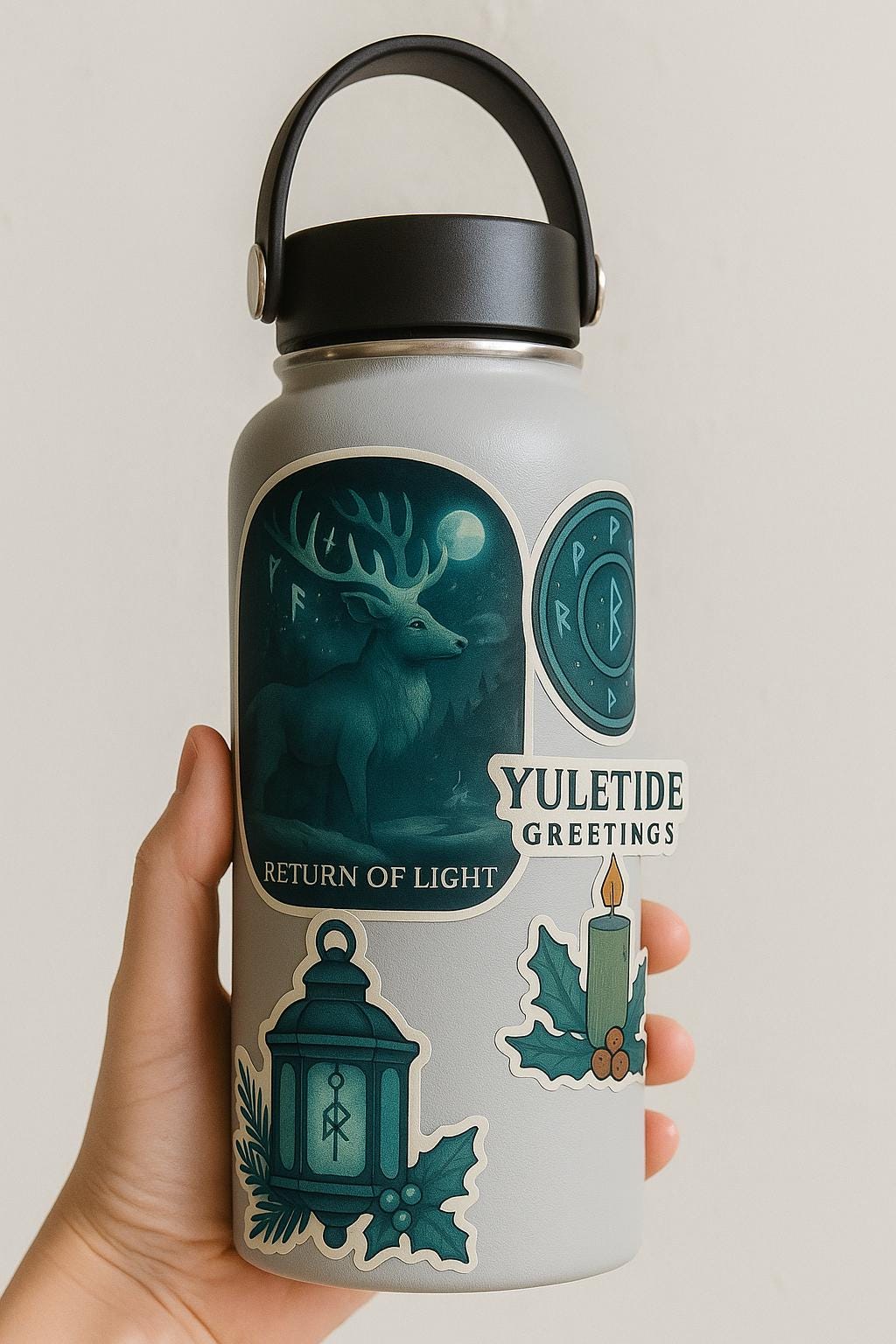 Yule Forest Sticker Set | Folklore Winter Stickers | Witchy Vinyl Pack - Image 3