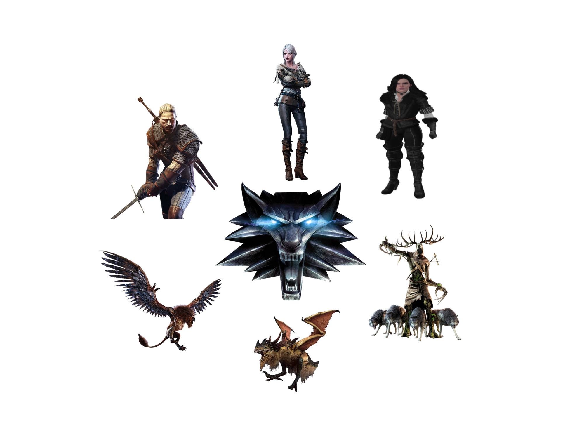 The Witcher Stickers: Geralt, Ciri, Yennefer, and More!