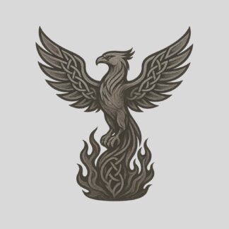 Celtic Phoenix Vinyl Decal, Gothic Car Window Sticker