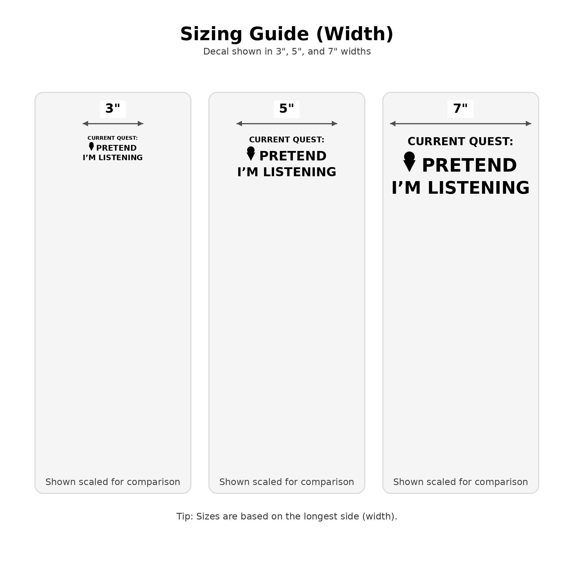 Current Quest Pretend I’m Listening Decal | Funny Gamer Humor Vinyl Sticker | Sarcastic Gift - Image 5