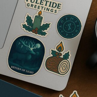 Yule Forest Sticker Set | Folklore Winter Stickers | Witchy Vinyl Pack