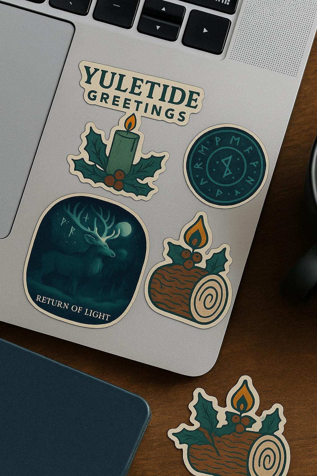 Yule Forest Sticker Set | Folklore Winter Stickers | Witchy Vinyl Pack