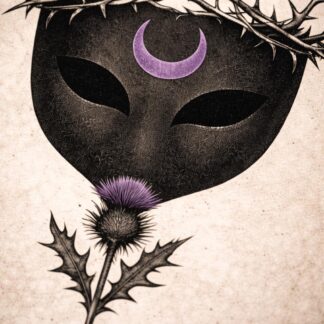 The Veiled Thistle Sticker | Gothic Pagan Vinyl Sticker | Witchy Occult Symbol
