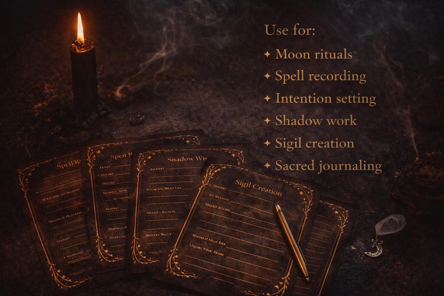 Gothic Grimoire Journal Pages | Witchcraft Ritual Planner (Digital Download) - Image 5
