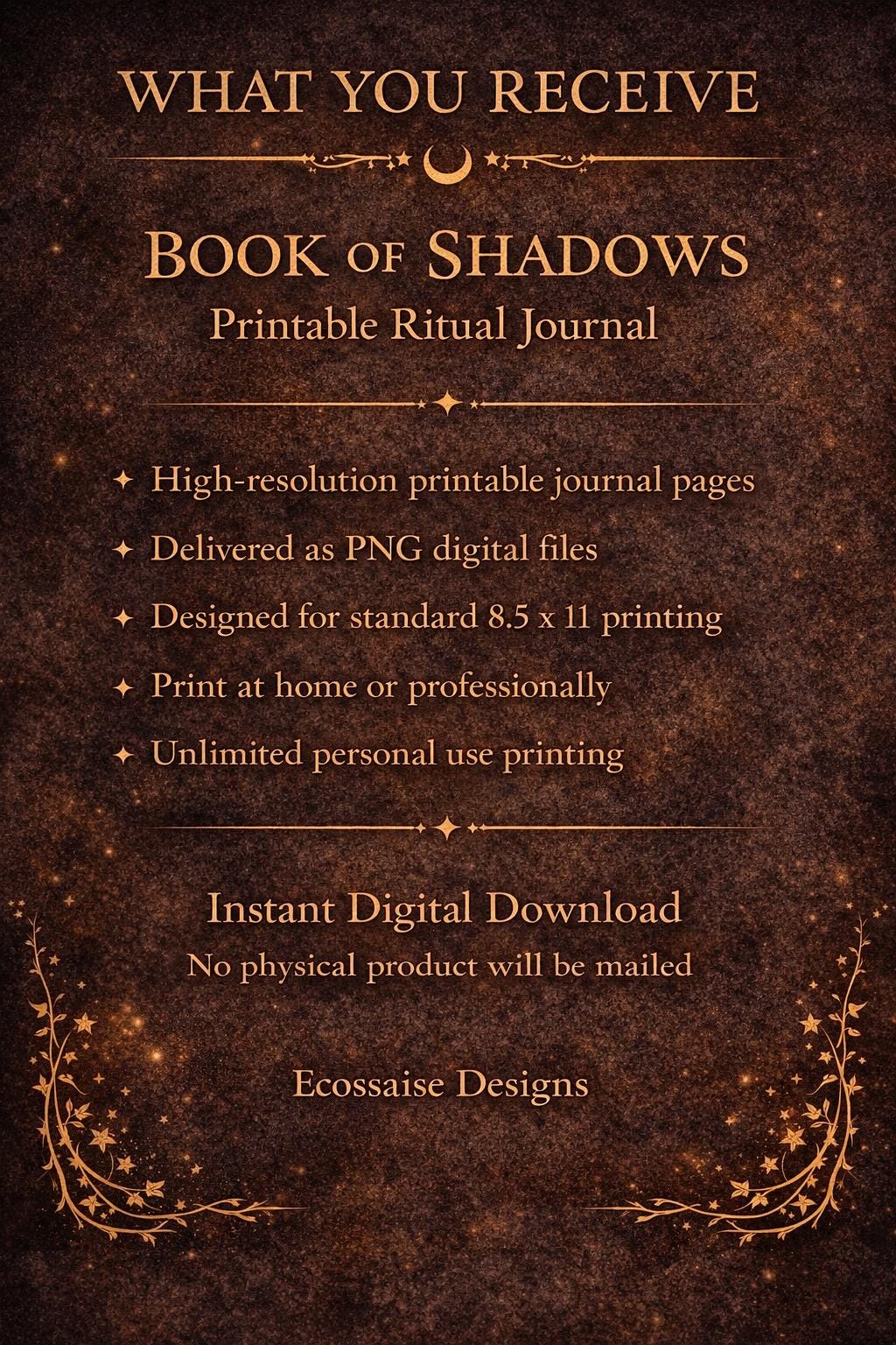 Gothic Grimoire Journal Pages | Witchcraft Ritual Planner (Digital Download) - Image 6