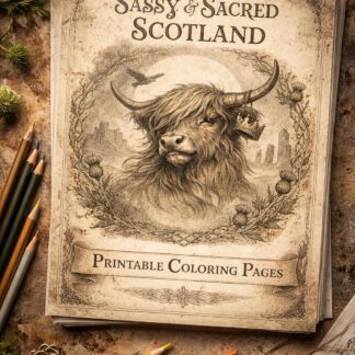 Mystical Scotland Coloring Pages | Celtic Highland Art (Digital Download)
