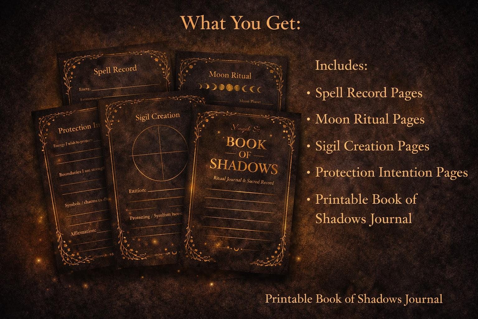 Gothic Grimoire Journal Pages | Witchcraft Ritual Planner (Digital Download) - Image 2